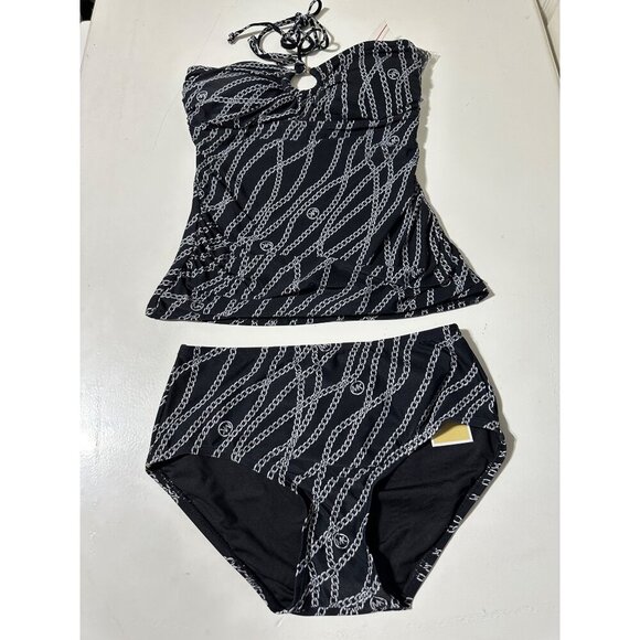 Michael Kors Women's Chain Link With Gold Ring Halter 2 Piece Extra Straps XS NW - Picture 1 of 8